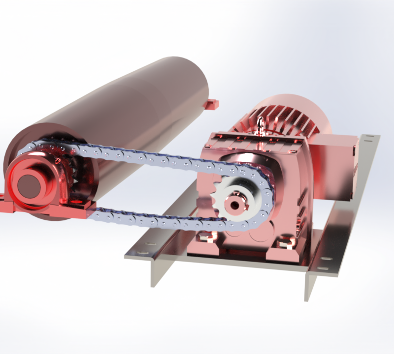 Industrial Motor Chain Drive Mechanism