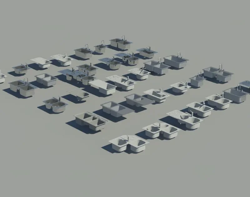 Sink Family Package for Revit – 36 Editable Families