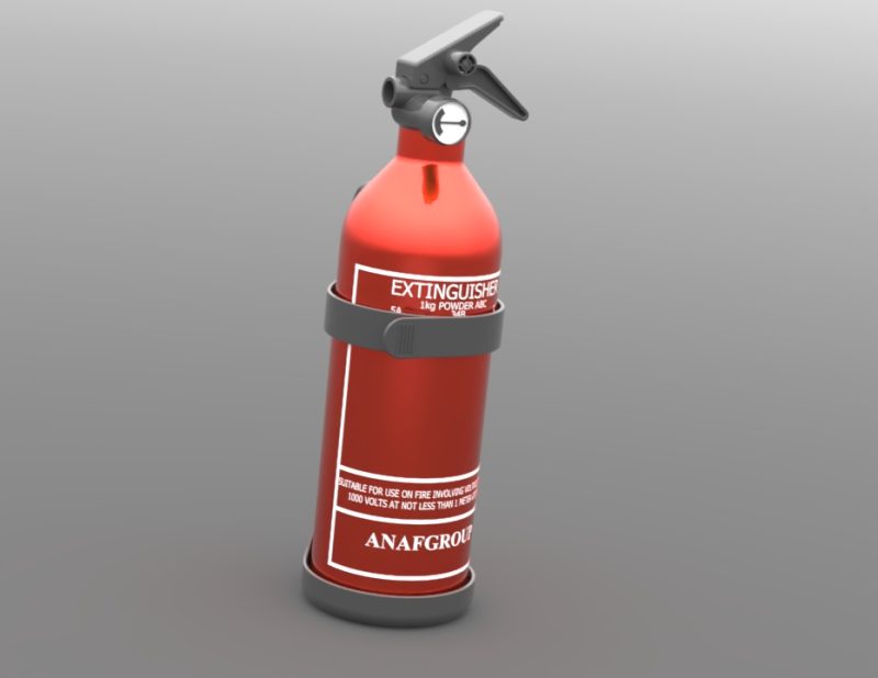 FIRE EXTINGUISHER + BRACKET