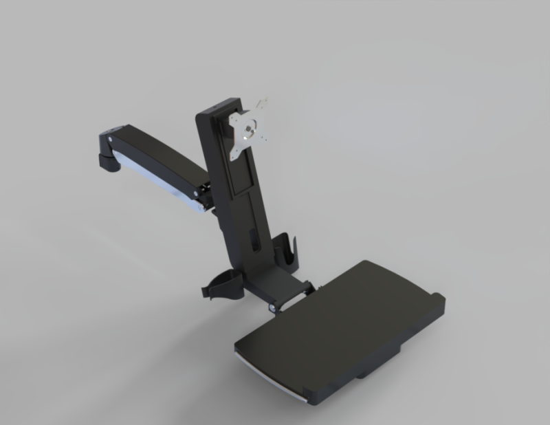 Adjustable industrial monitor holder