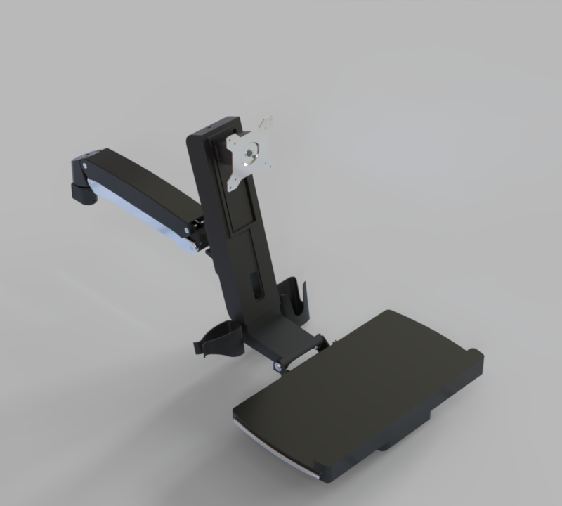 Adjustable industrial monitor holder