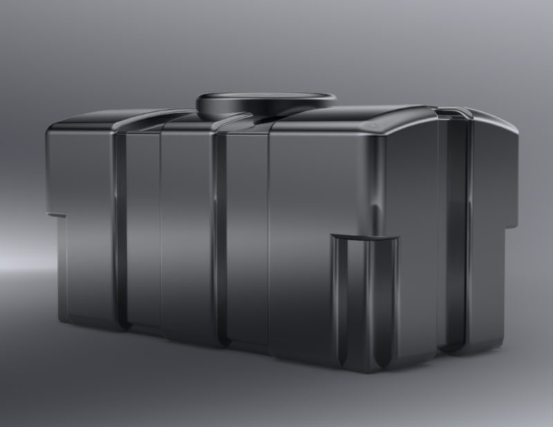 3D CAD 100 Liters Cubic Tank