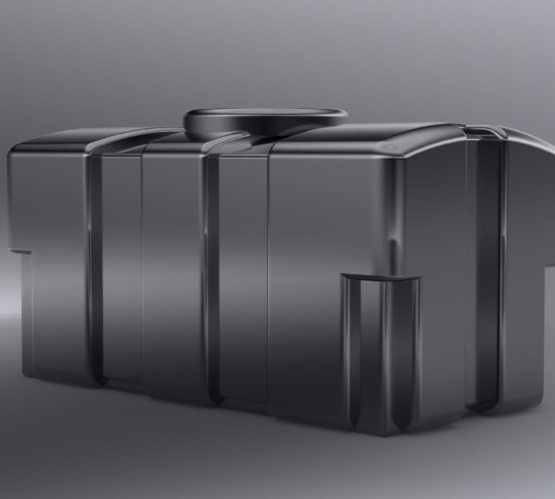 3D CAD 100 Liters Cubic Tank