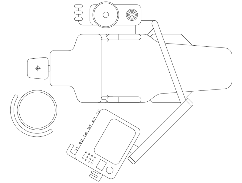 Dental Chair 2D Drawing