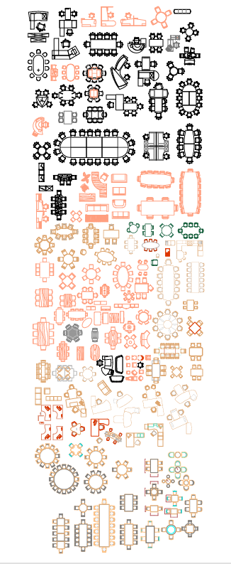 2D Tables and Chairs