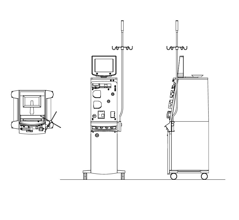 2D Dialysis Device Drawing