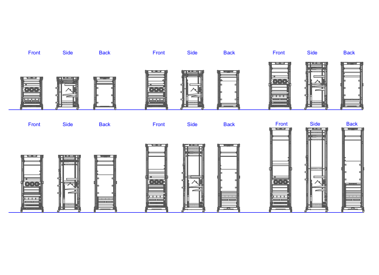 2D Server Rack Drawing