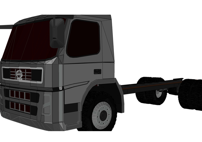 3D and 2D Toyota Hino 500 Model