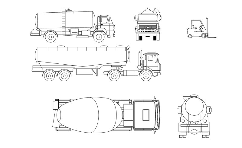 2D Truck Tank Drawing