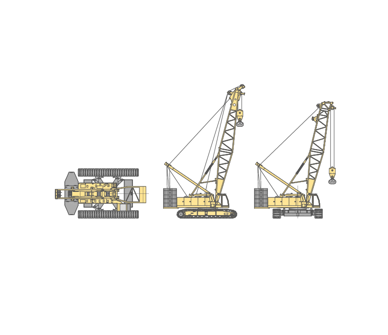 2D CAD Sany Crawler Crane