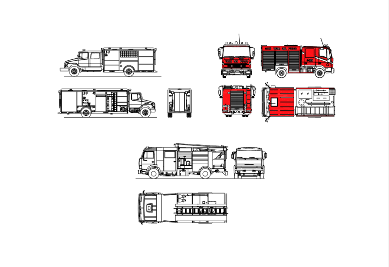 2D Fire Trucks