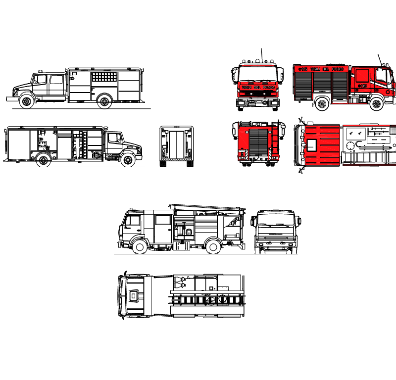 2D Fire Trucks