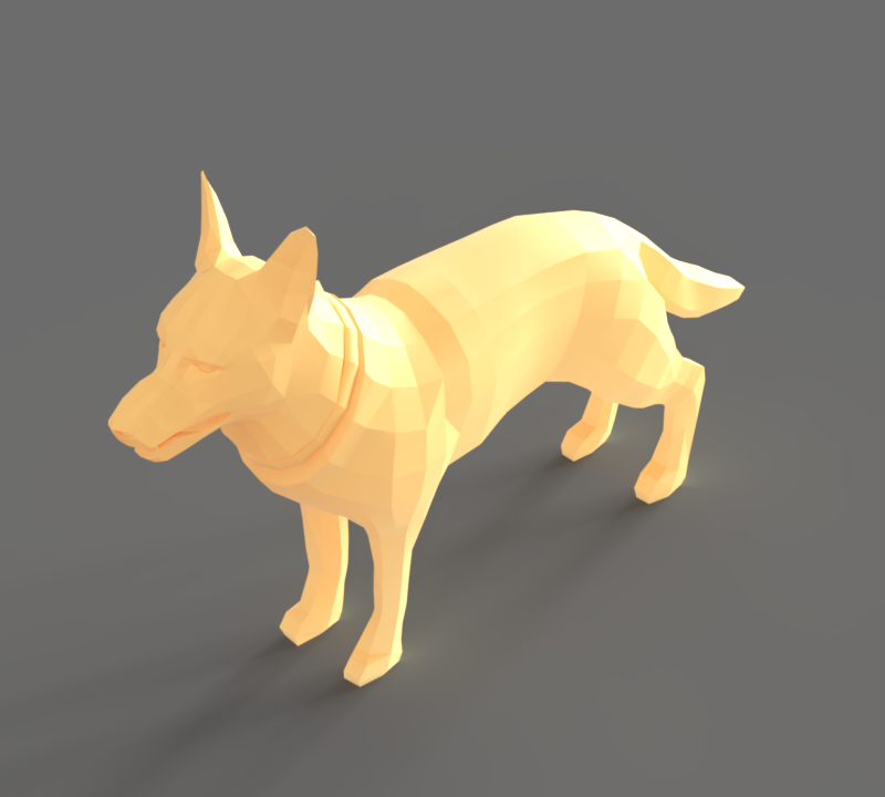 German shepherd figure