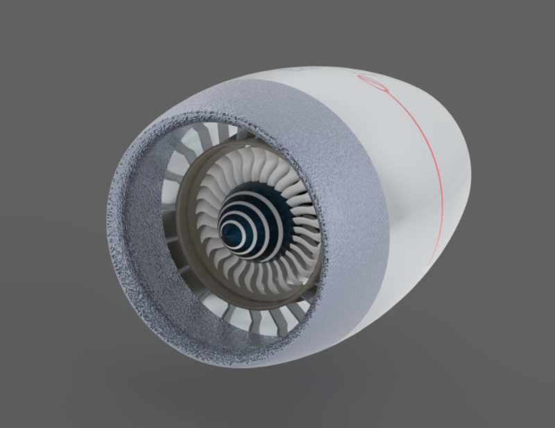 Jet turbofan engine