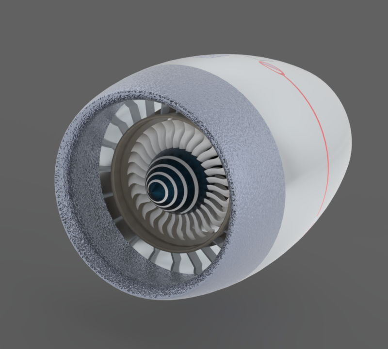 Jet turbofan engine