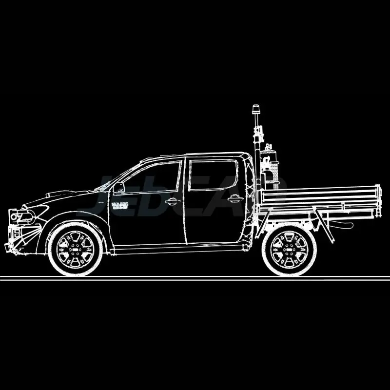 Toyota Hilux Design in AutoCAD - 2D