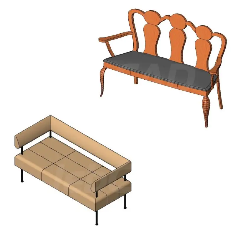 Couch, Sofa and Seat Package for Revit Part-1