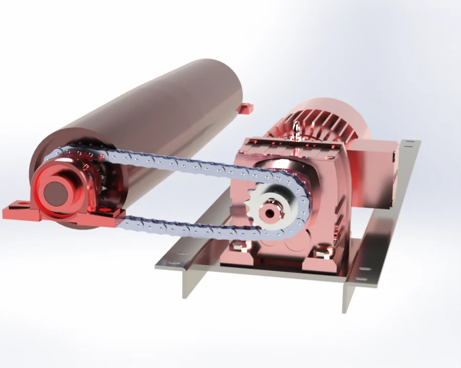 Industrial Motor Chain Drive Mechanism