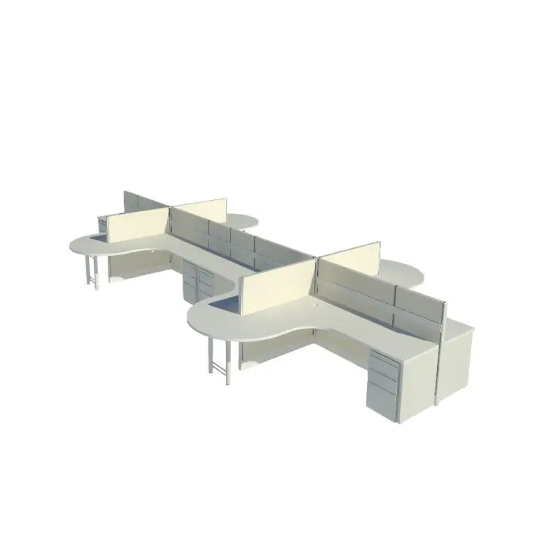 Modern Office Desk Family Package for Revit