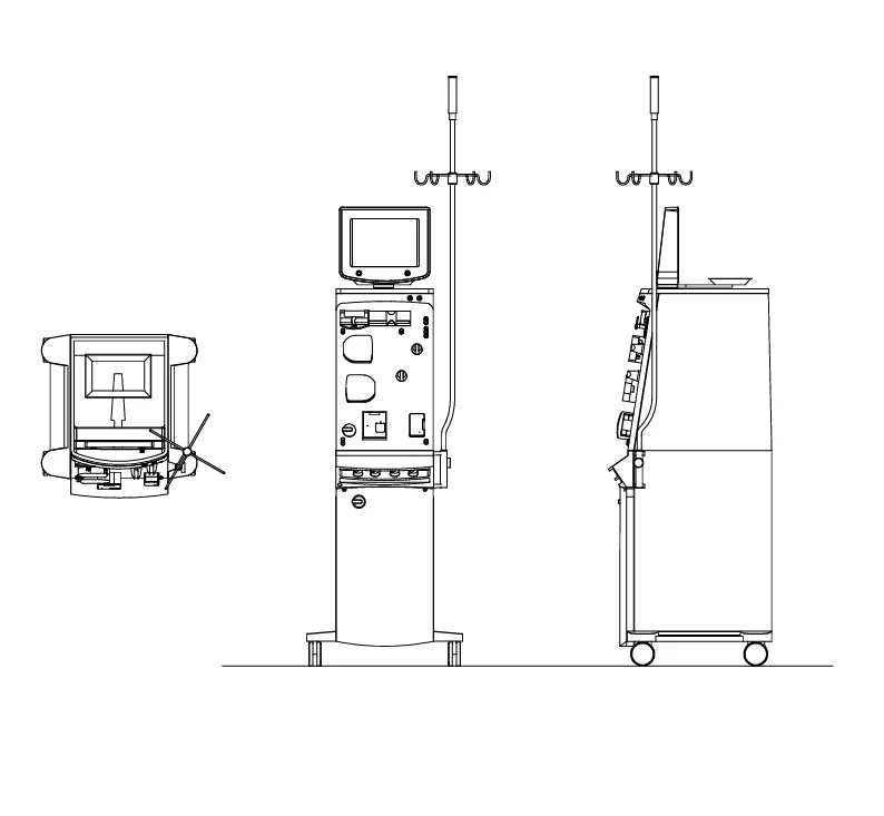 2D Dialysis Device Drawing