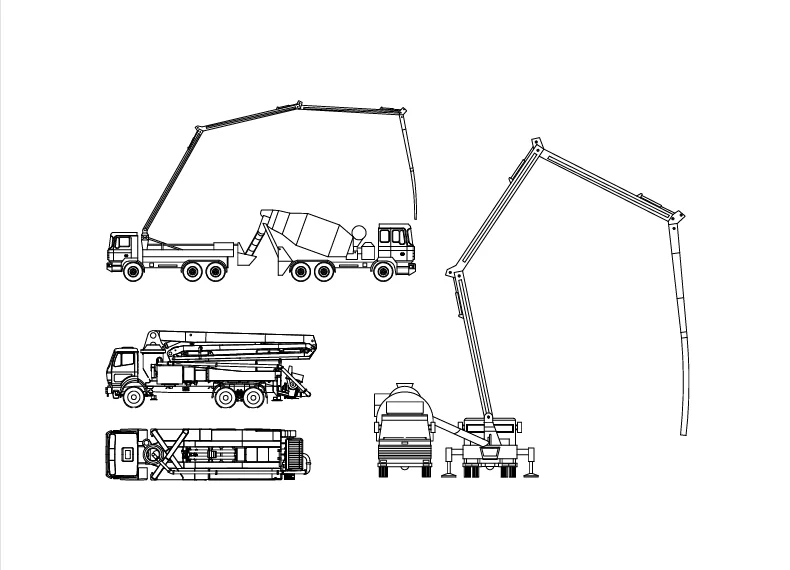 2D CONCRETE PUMP TRUCK