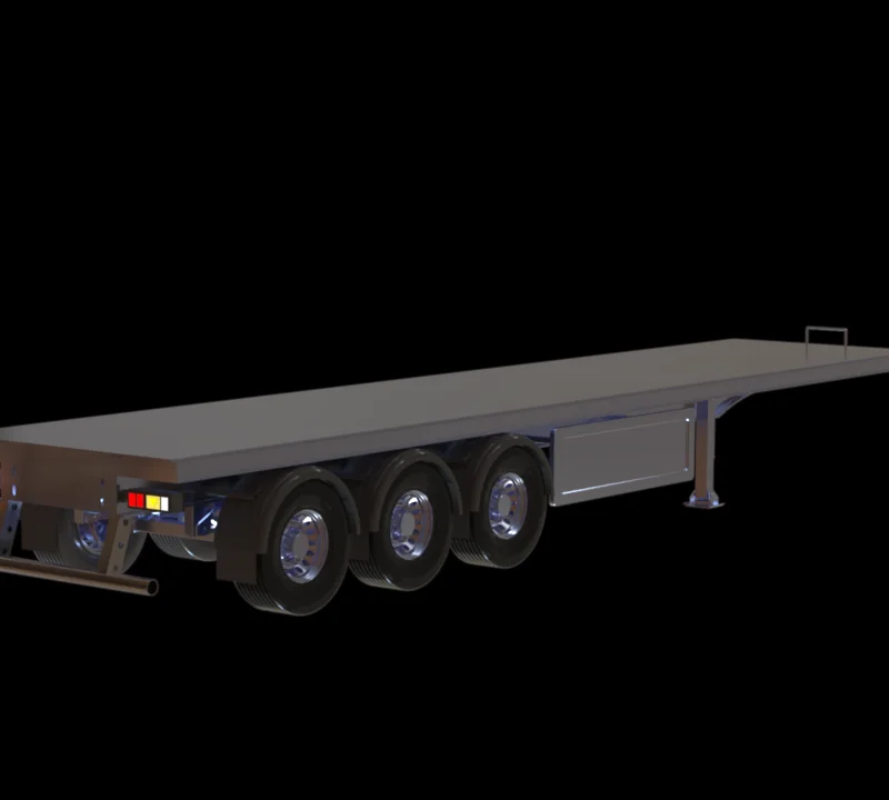 Tri-Axle Flatbed Semi-Trailer